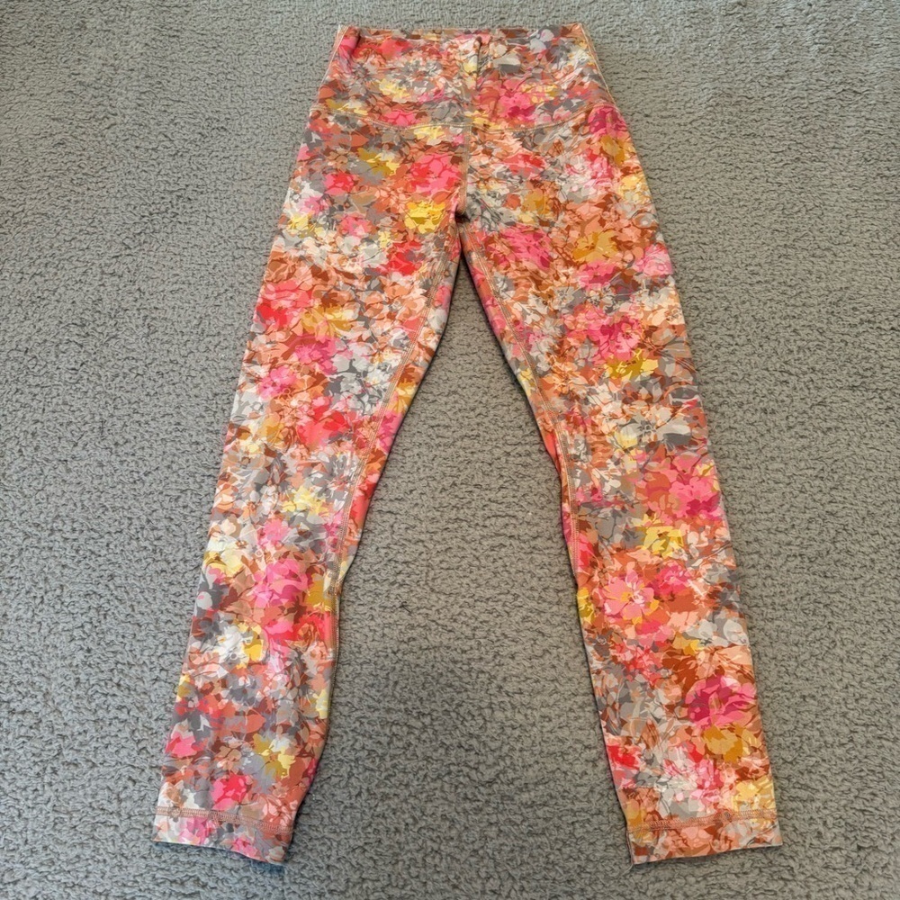 lululemon athletica Pink Multi Floral Leggings